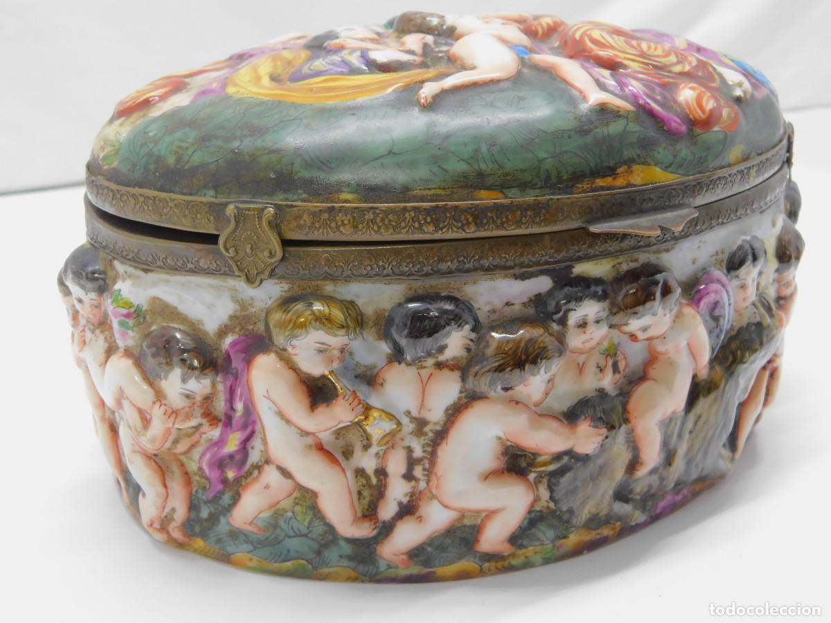 Antig&uuml;edades: CAJA PORCELANA CAPODIMONTE - Foto 5