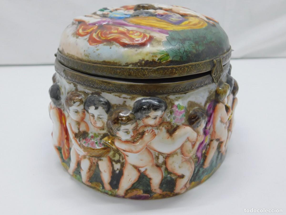 Antig&uuml;edades: CAJA PORCELANA CAPODIMONTE - Foto 6