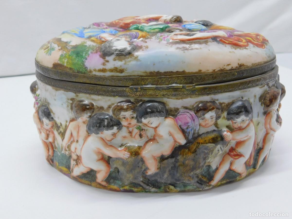 Antig&uuml;edades: CAJA PORCELANA CAPODIMONTE - Foto 7