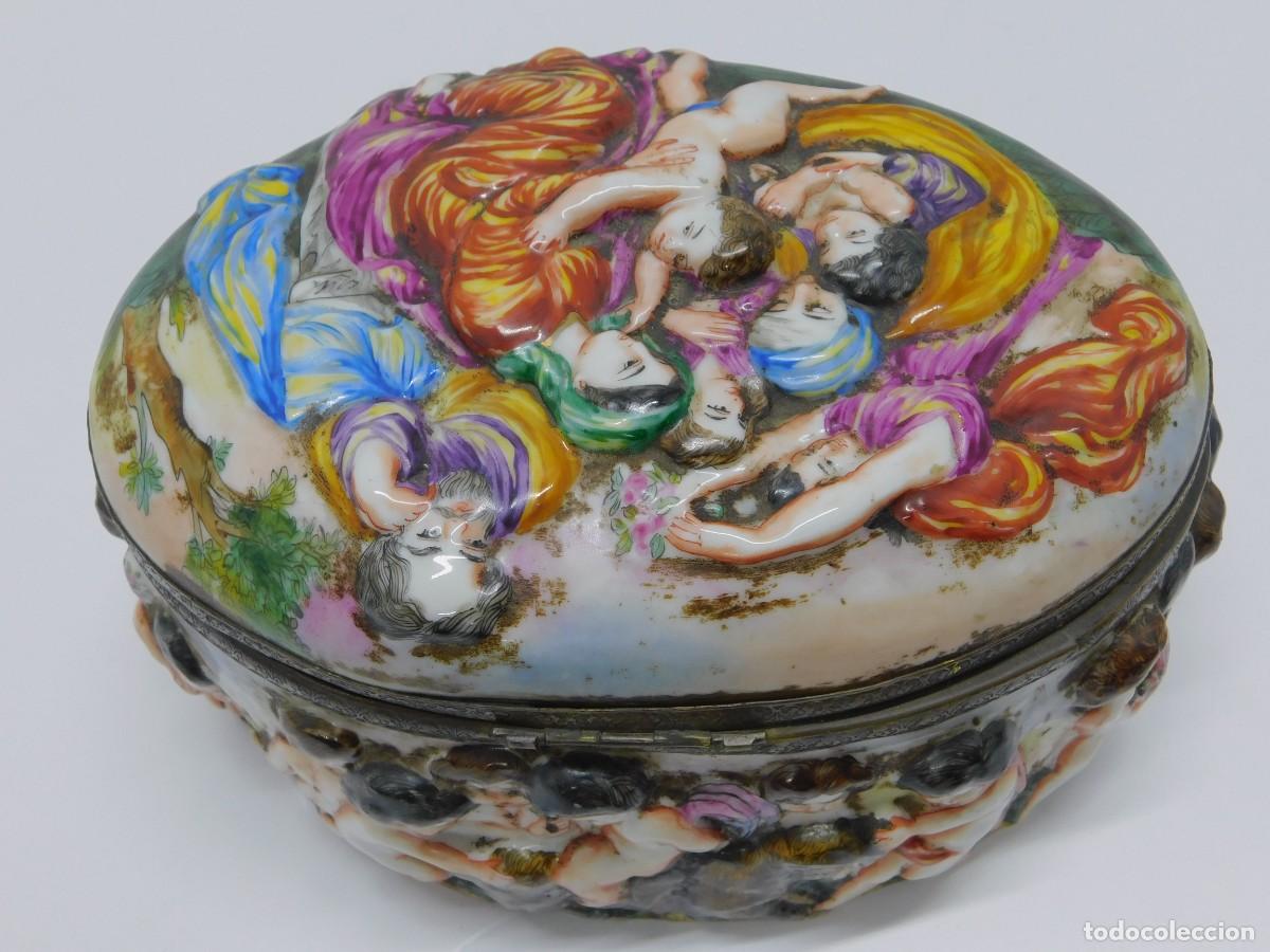 Antig&uuml;edades: CAJA PORCELANA CAPODIMONTE - Foto 8