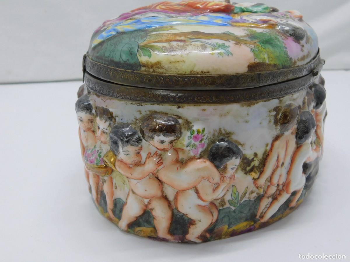 Antig&uuml;edades: CAJA PORCELANA CAPODIMONTE - Foto 9