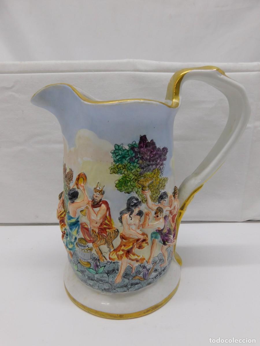 Antiques: JARRA PORCELANA CAPODIMONTE - BACANAL