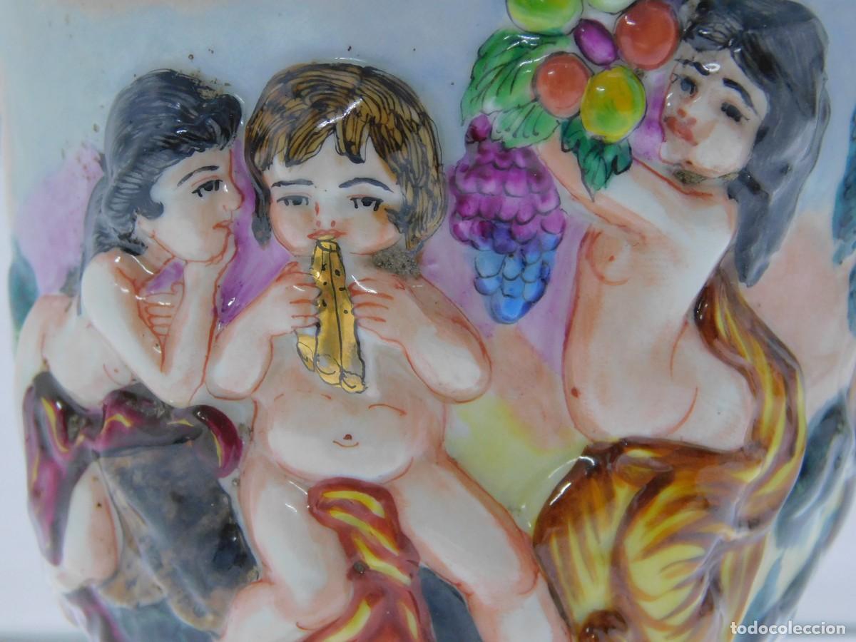 Antig&uuml;edades: COPA PORCELANA CAPODIMONTE - Foto 8