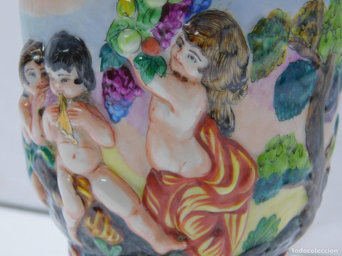 Antig&uuml;edades: COPA PORCELANA CAPODIMONTE - Foto 10