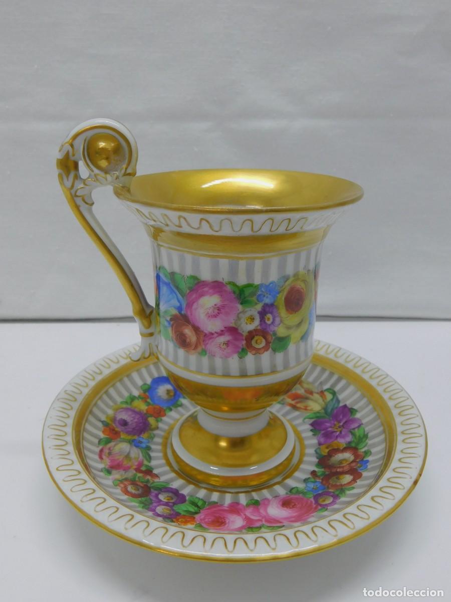 Antiques: TAZA PORCELANA CAPODIMONTE