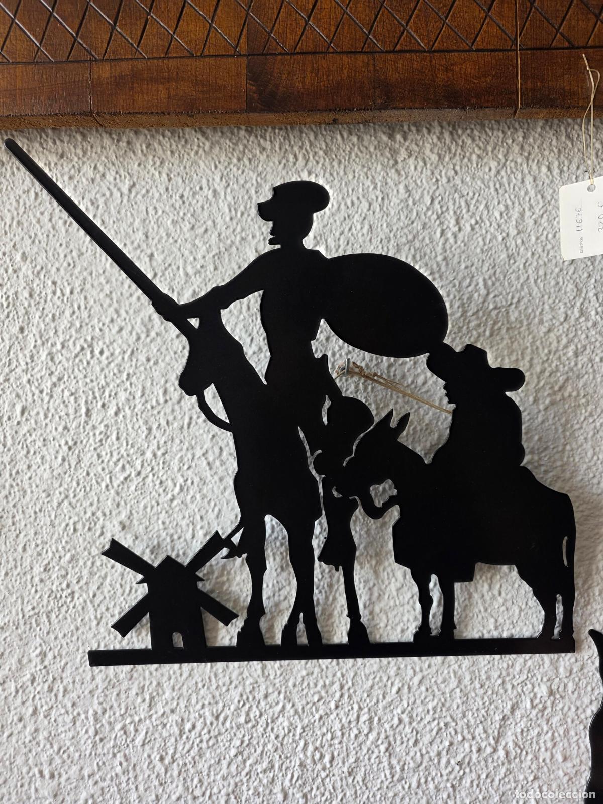Antiquit&auml;ten: Silueta Quijote, Sancho y molino