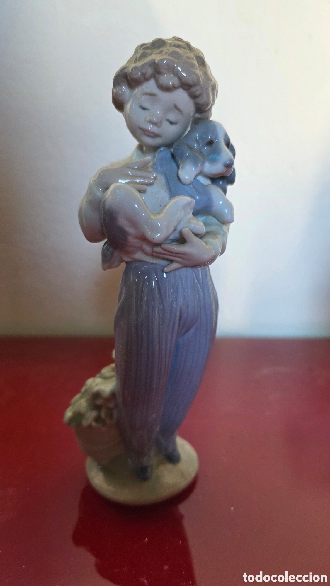 Antig&uuml;edades: Figura porcelana lladro perrito convaleciente