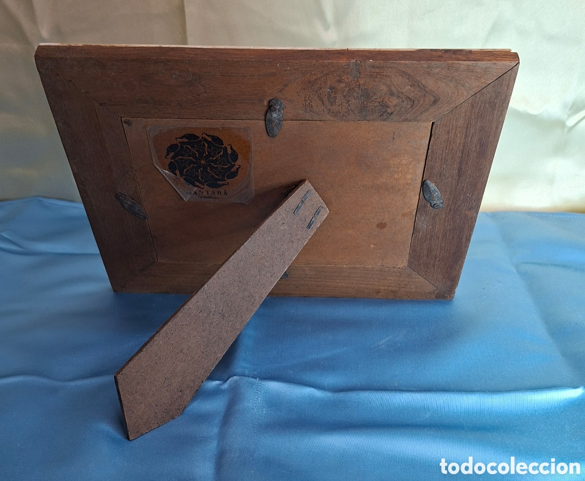 Antig&uuml;edades: Marco de madera con incrustaciones de hueso - Foto 4