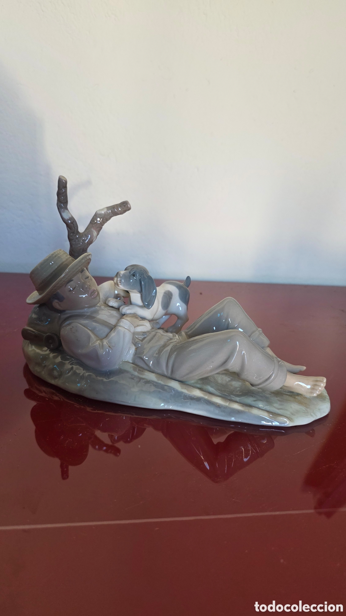 Antig&uuml;edades: Antigua figura porcelana lladro