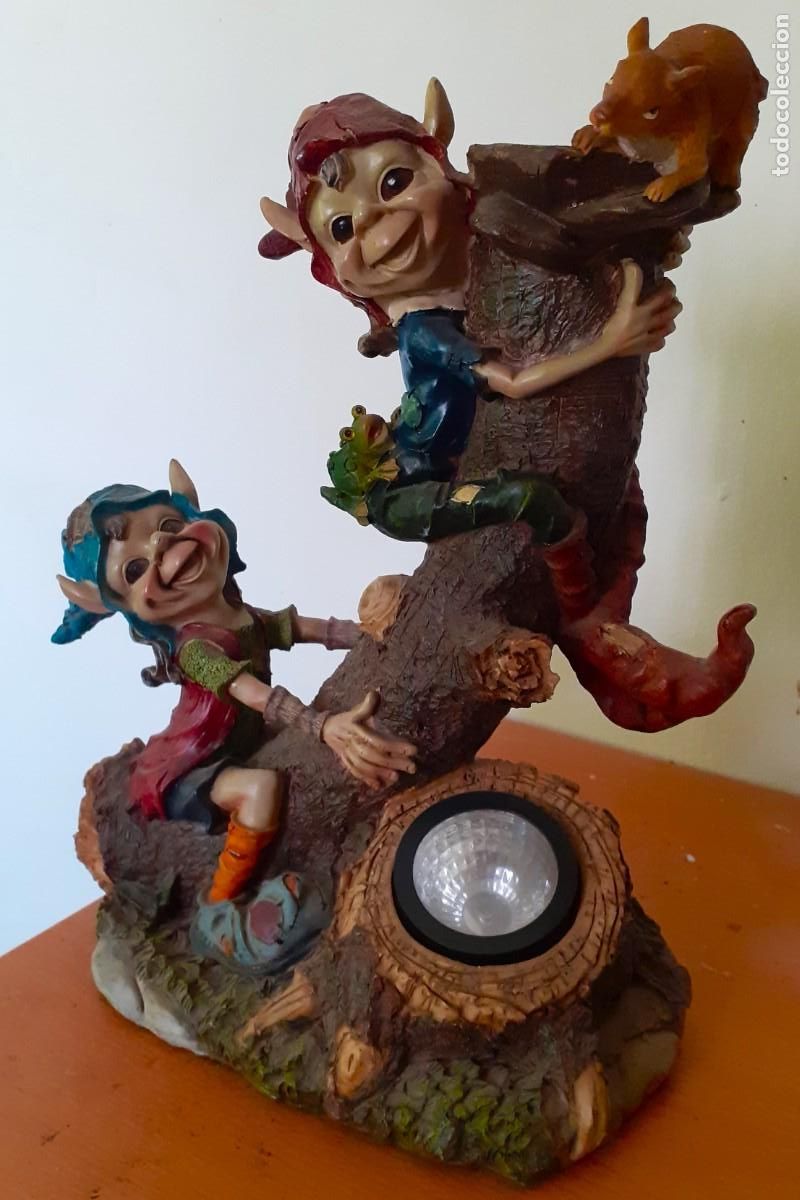 Antig&uuml;edades: PAREJA DE ELFOS. FIGURA. - Foto 2