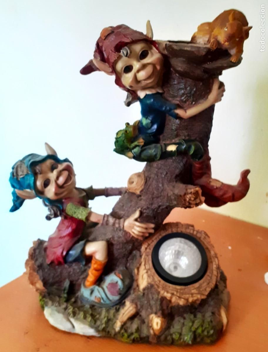 Antig&uuml;edades: PAREJA DE ELFOS. FIGURA. - Foto 3