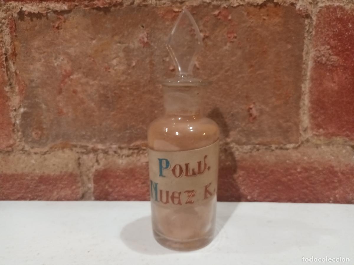 Antig&uuml;edades: BOTE FRASCO CRISTAL POLU NUEZ NUAZ K. FARMACIA BOTICARIO