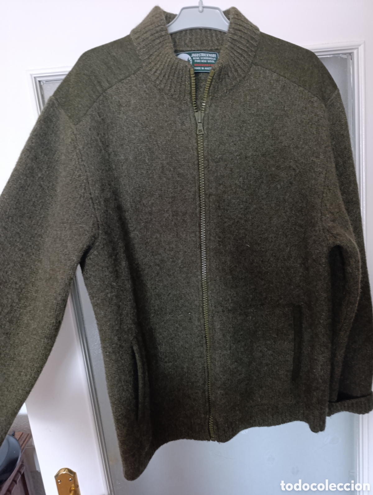 Antig&uuml;edades: Chaqueta Austr&iacute;aca Jagdstrickware,sin uso,lana virgen esquilada.XL