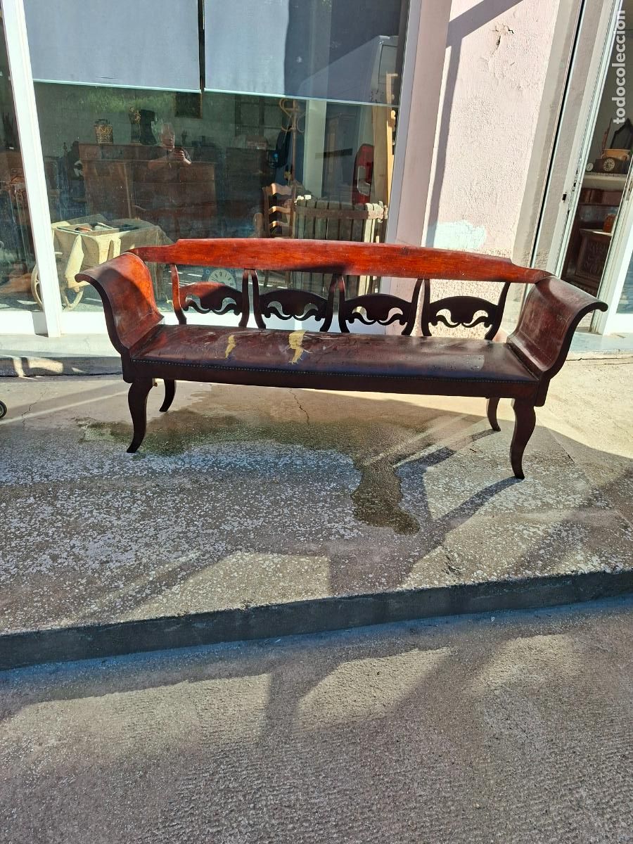 Antig&uuml;edades: CANAPE DE CAOBA DE LA EPOCA IMPERIO ORIGINAL - Foto 2