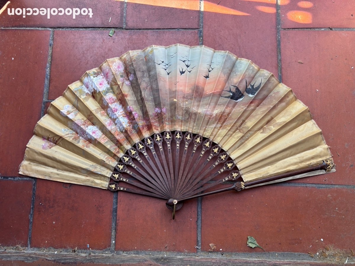 Antig&uuml;edades: ESPECTACULAR ABANICO 1870-90&rsquo;s - Foto 9