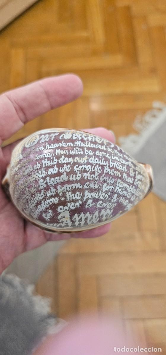 Antig&uuml;edades: Rezo Padre Nuestro tallado en caracola