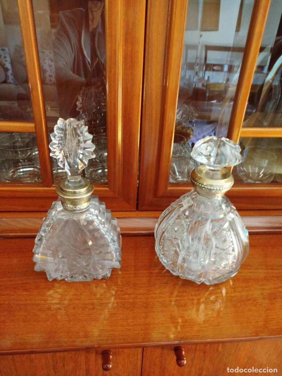 Antig&uuml;edades: LICORERAS ANTIGUA DE CRISTAL TALLADO