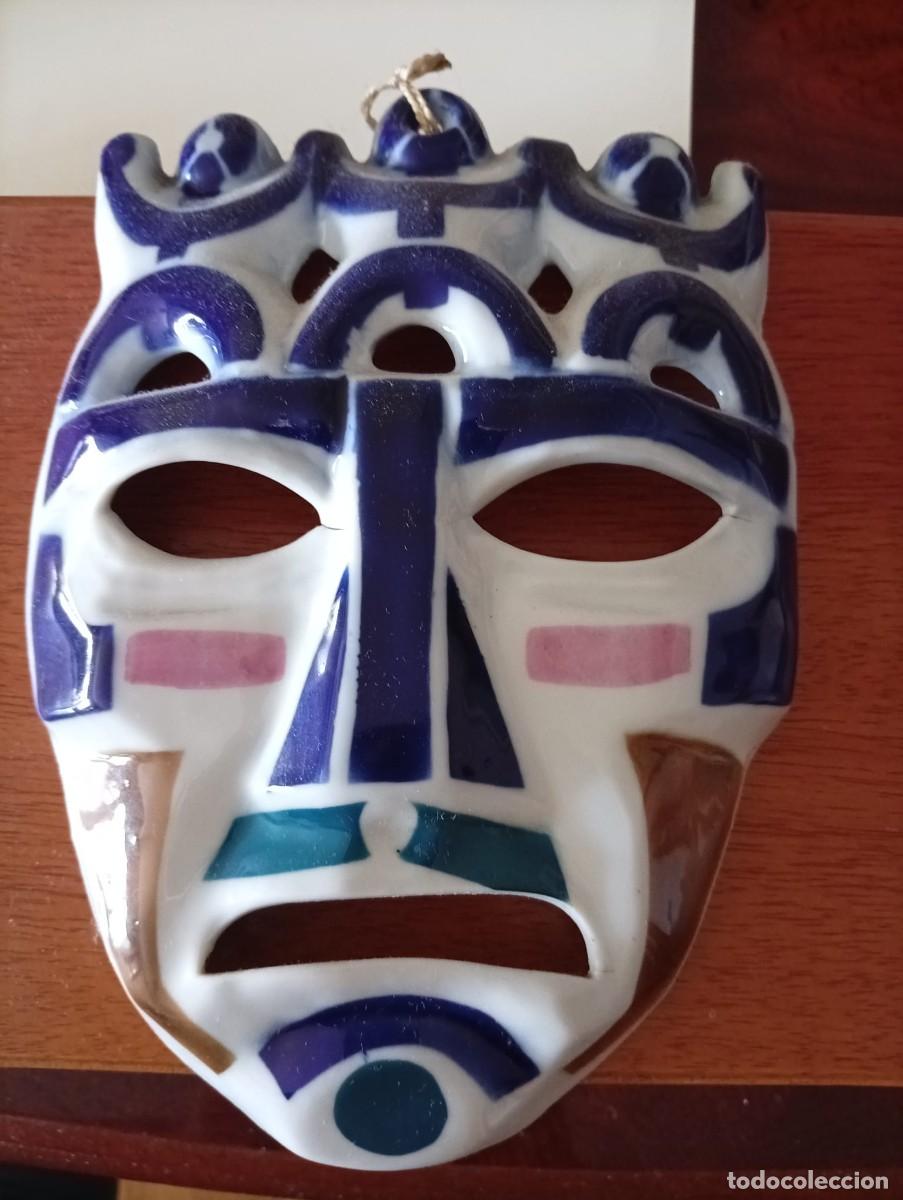 Antig&uuml;edades: M&aacute;scara porcelana Sargadelos
