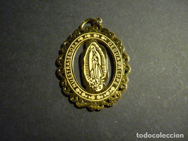 Antig&uuml;edades: VIRGEN DE GUADALUPE MEXICO MEDALLA METALICA 3,5 X 2 CM