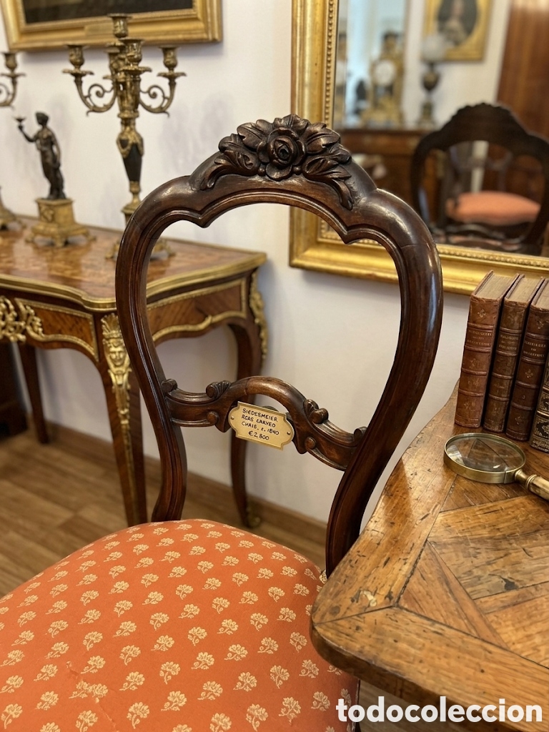 Antig&uuml;edades: Magn&iacute;fica silla de caoba