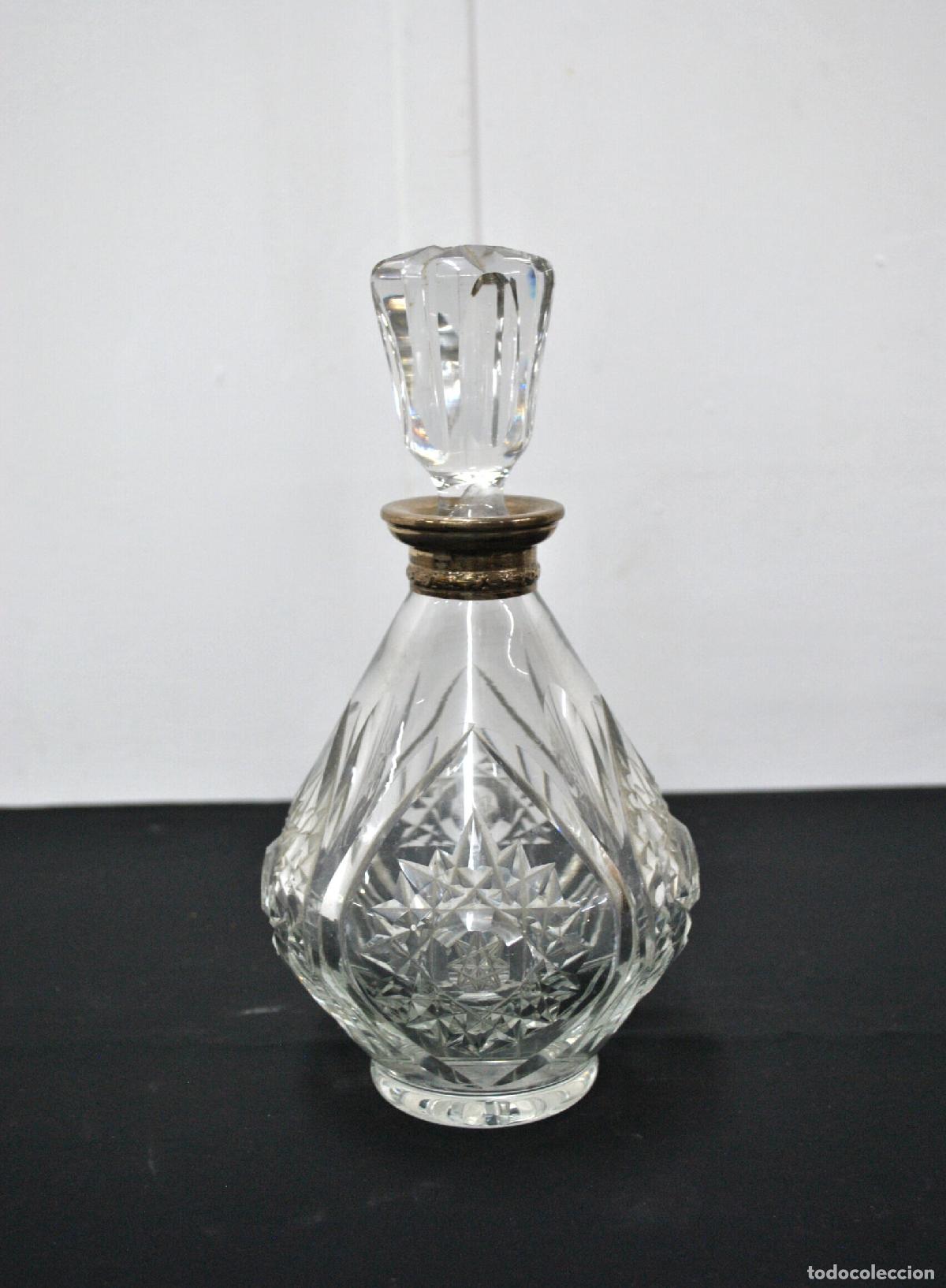 Antig&uuml;edades: Botella licorera cristal tallado