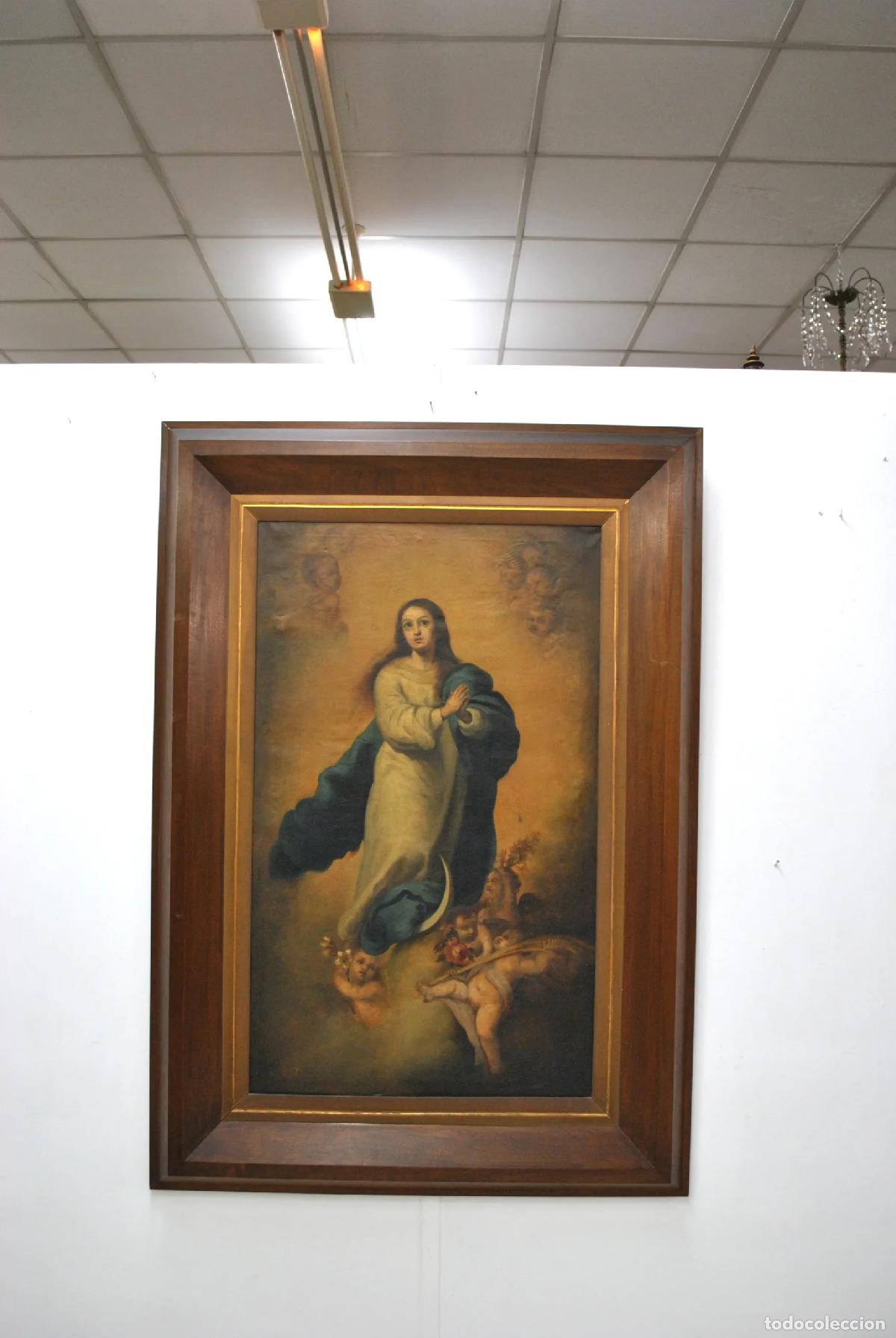 Antig&uuml;edades: Cuadro &oacute;leo religioso Inmaculada - Foto 2