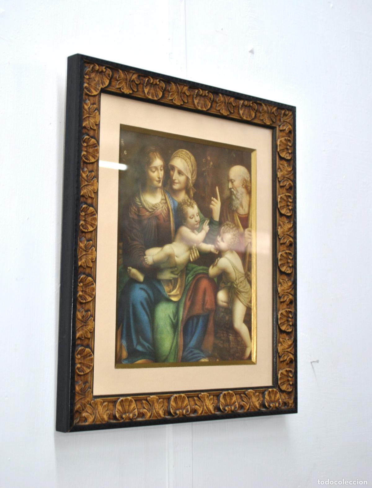 Antig&uuml;edades: L&aacute;mina religiosa Sagrada Familia