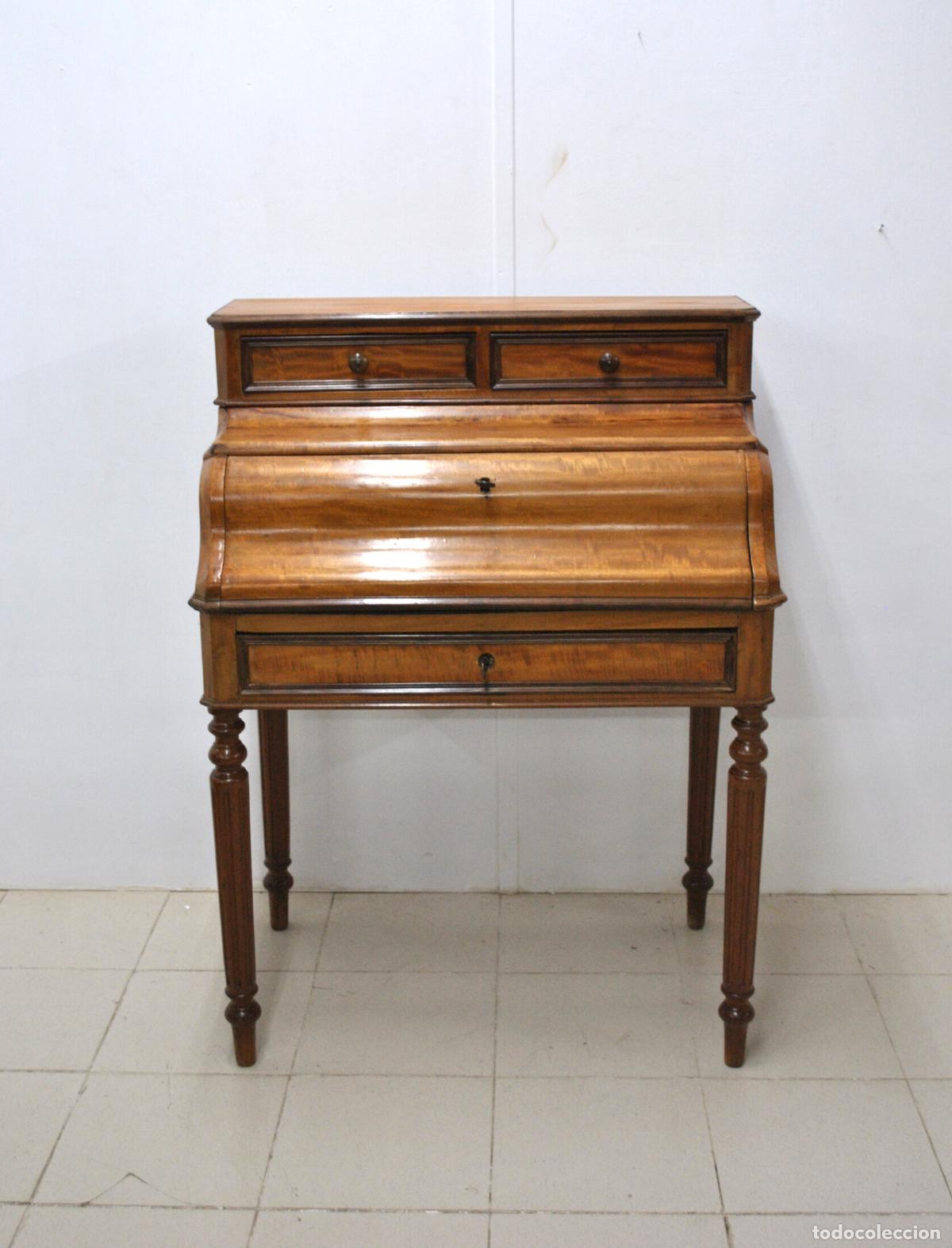 Antig&uuml;edades: Mueble escritorio bureau con persiana