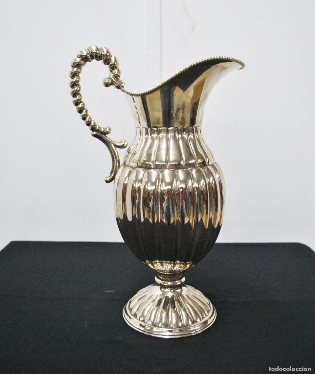 Antig&uuml;edades: Jarra antigua alpaca plateada
