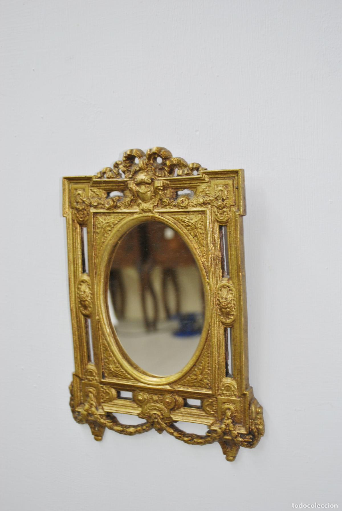 Antig&uuml;edades: Espejo marco oro Isabelino - Foto 3