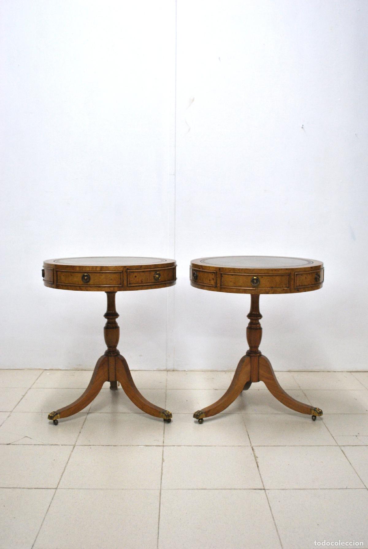 Antig&uuml;edades: Pareja de mesas inglesas estilo Regency