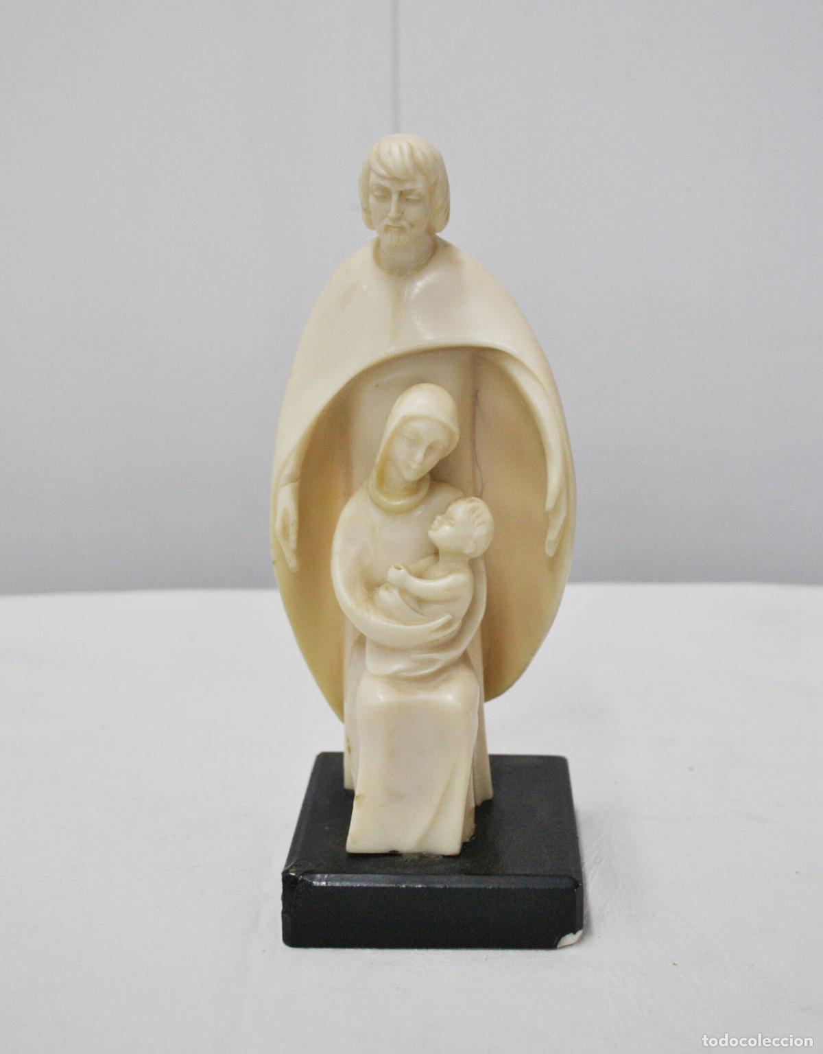 Antig&uuml;edades: Escultura de la Sagrada Familia en alabastro