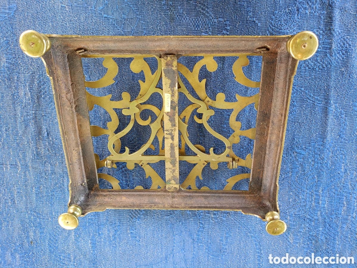 Antig&uuml;edades: ANTIGUO ATRIL DE SOBREMESA EN BRONCE - Foto 4