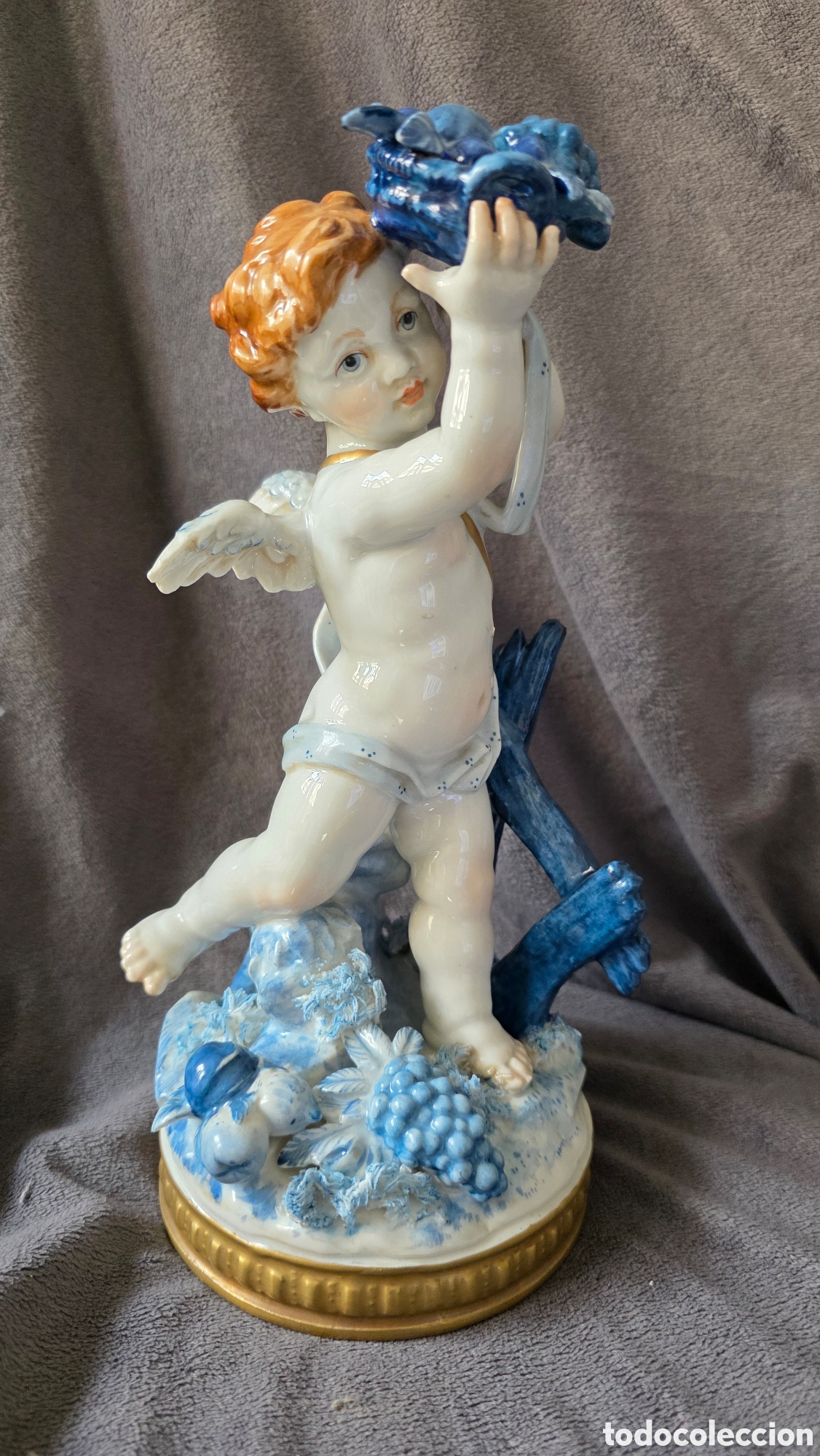 Antiquit&eacute;s: Figura de las 4 estaciones porcelana algora