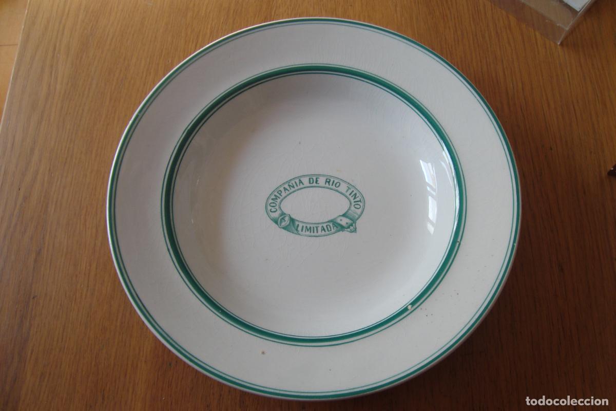 Antiques: ANTIGUO PLATO COMPA&Ntilde;IA DE RIO TINTO LIMITADA. CERAMICA PICKMAN & Ci&ordf; SEVILLA 1892-1899.