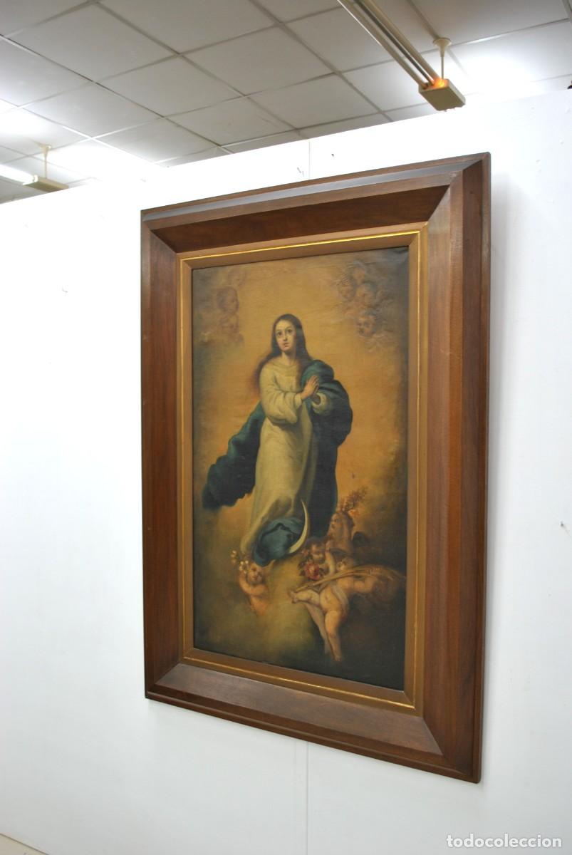 Antig&uuml;edades: Cuadro &oacute;leo religioso Inmaculada - Foto 3