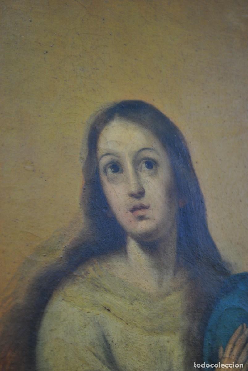 Antig&uuml;edades: Cuadro &oacute;leo religioso Inmaculada - Foto 8