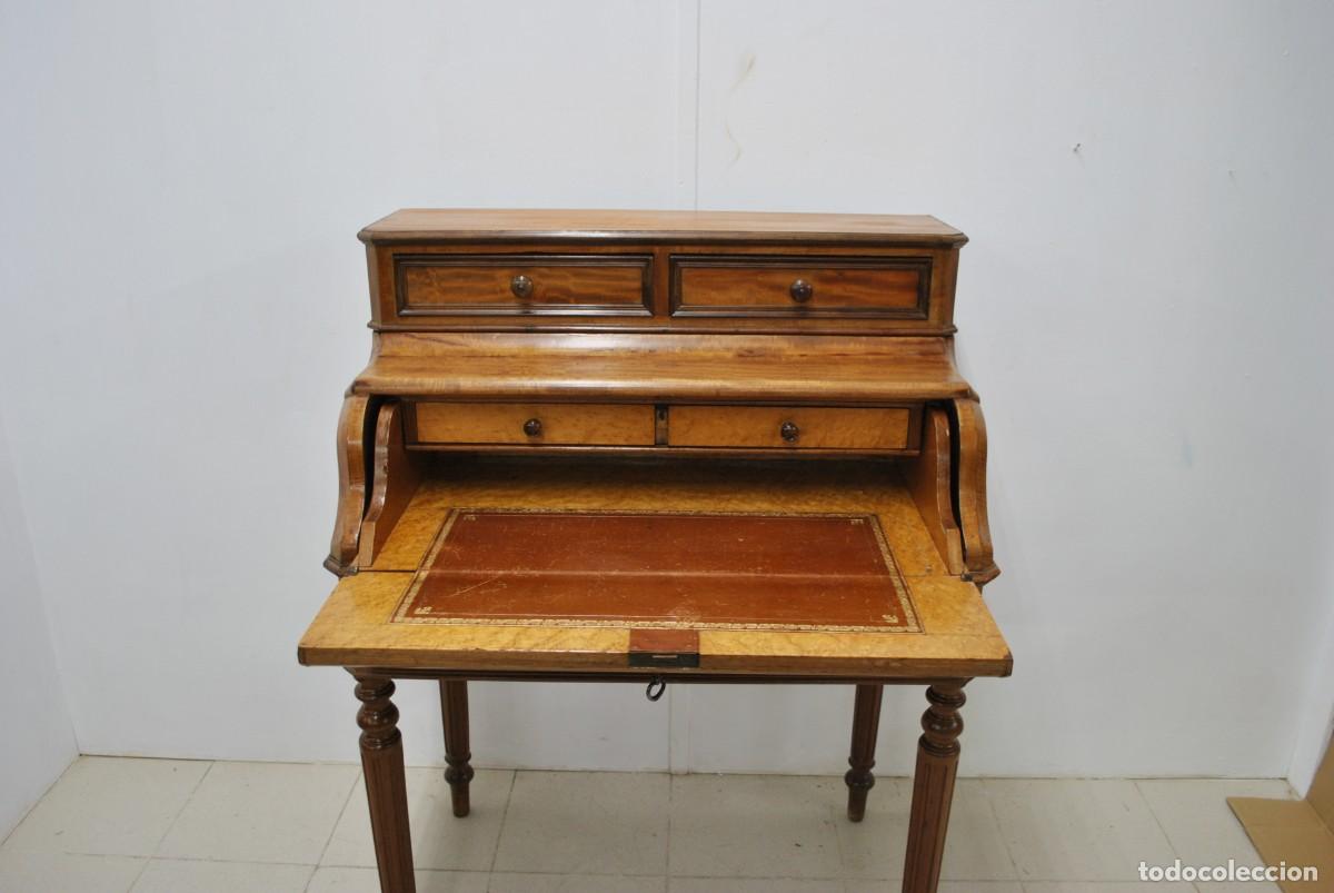 Antig&uuml;edades: Mueble escritorio bureau con persiana - Foto 5