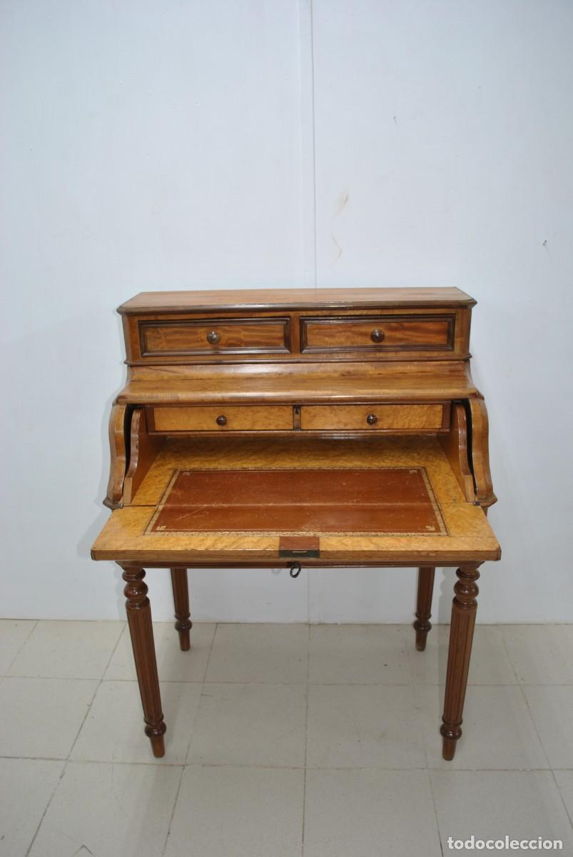 Antig&uuml;edades: Mueble escritorio bureau con persiana - Foto 6