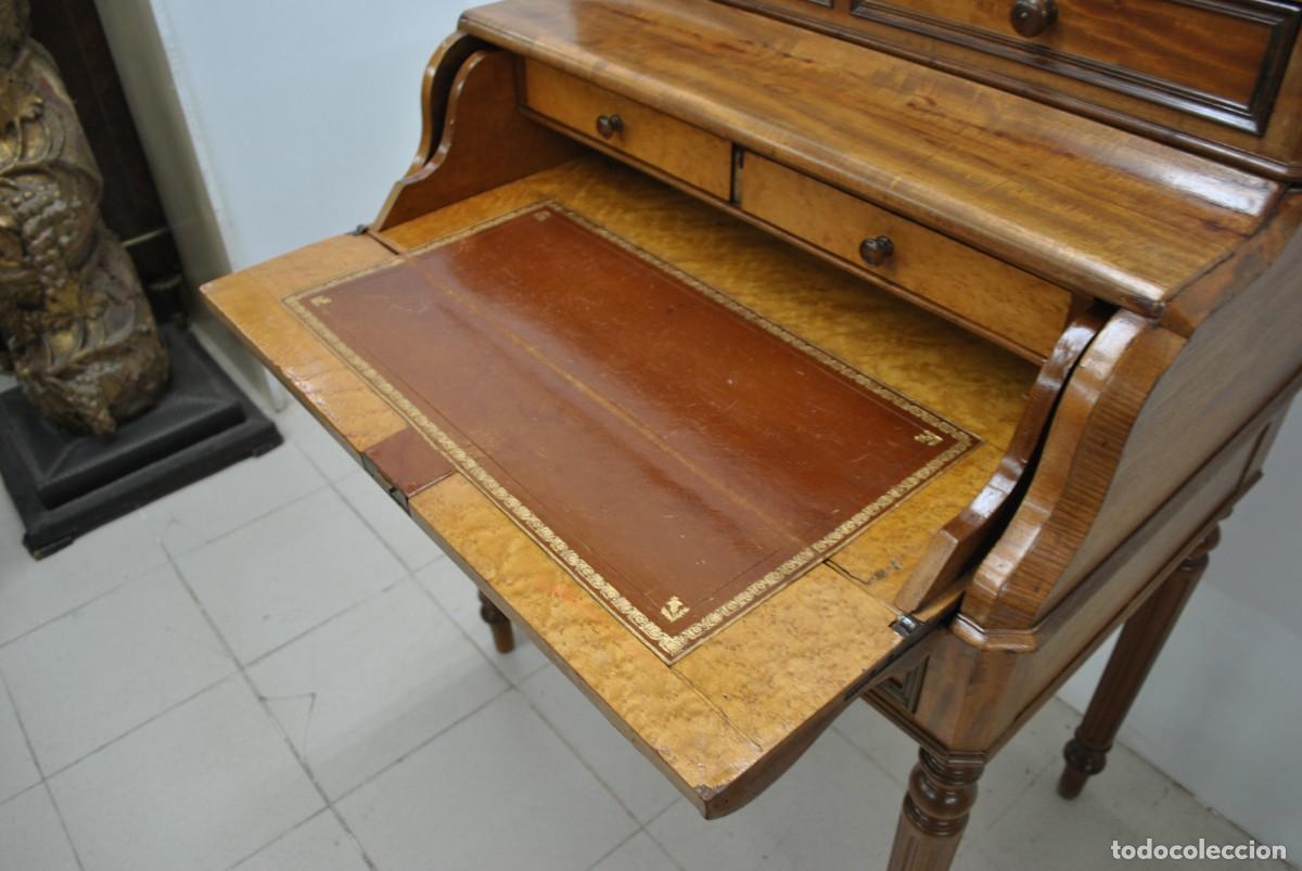Antig&uuml;edades: Mueble escritorio bureau con persiana - Foto 7
