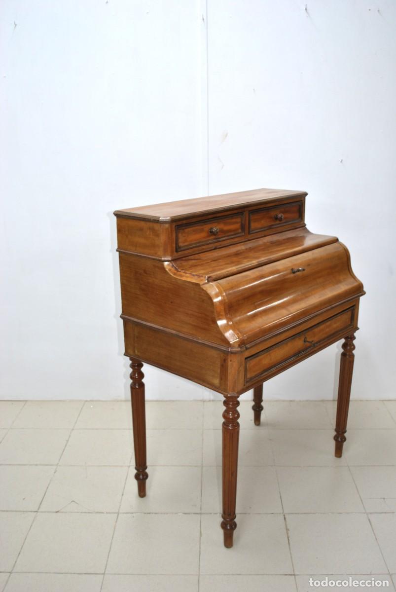 Antig&uuml;edades: Mueble escritorio bureau con persiana - Foto 9