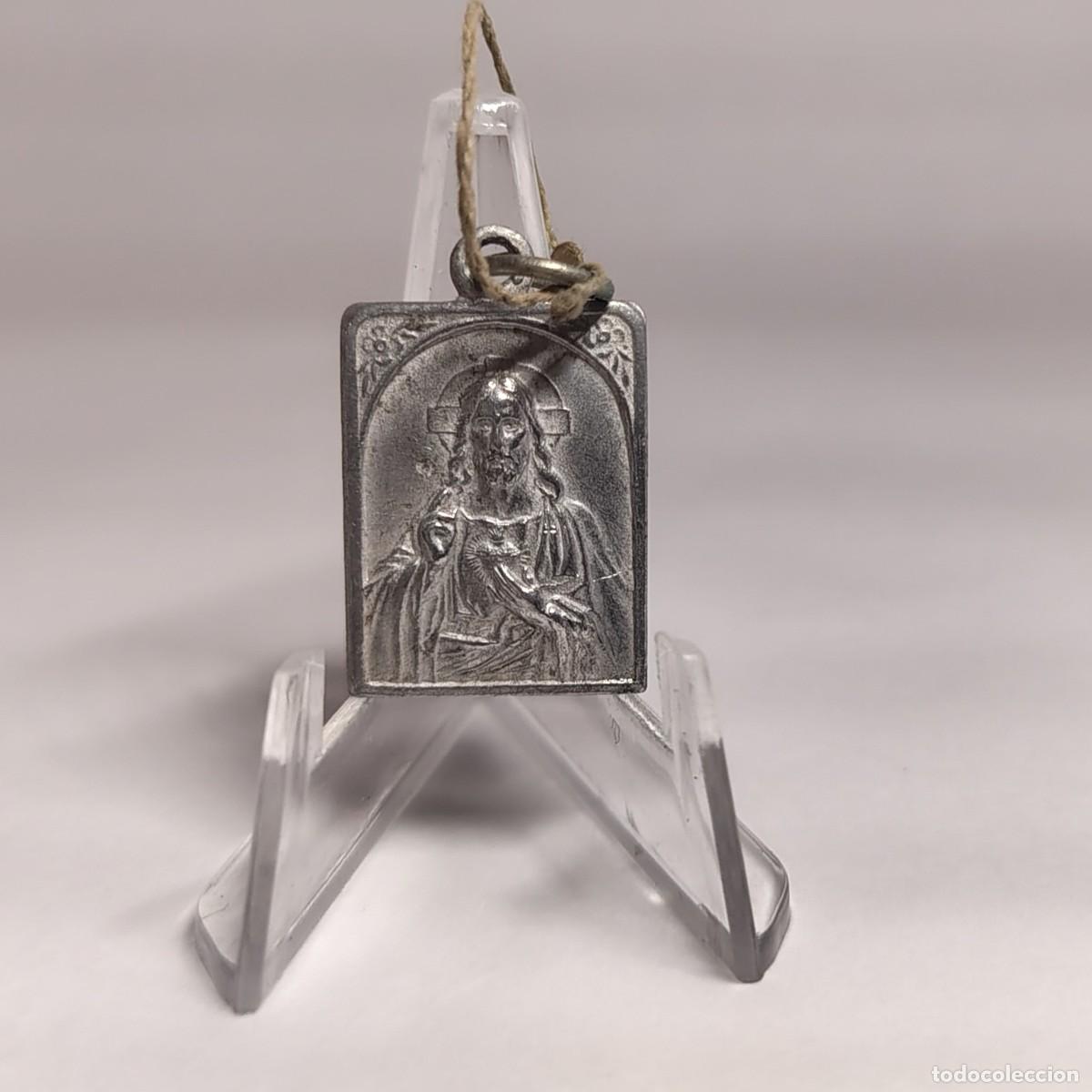 Antig&uuml;edades: Medalla religiosa / Colgante: SAGRADO CORAZ&Oacute;N DE JESUS y VIRGEN MARIA NI&Ntilde;O. M351