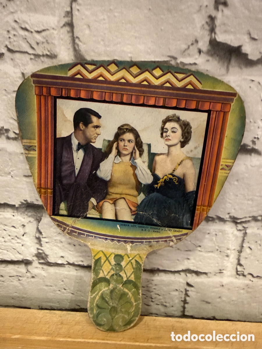 Antig&uuml;edades: Original abanico art dec&ograve; con publicidad de tejidos pinent barcelona - ańos 20