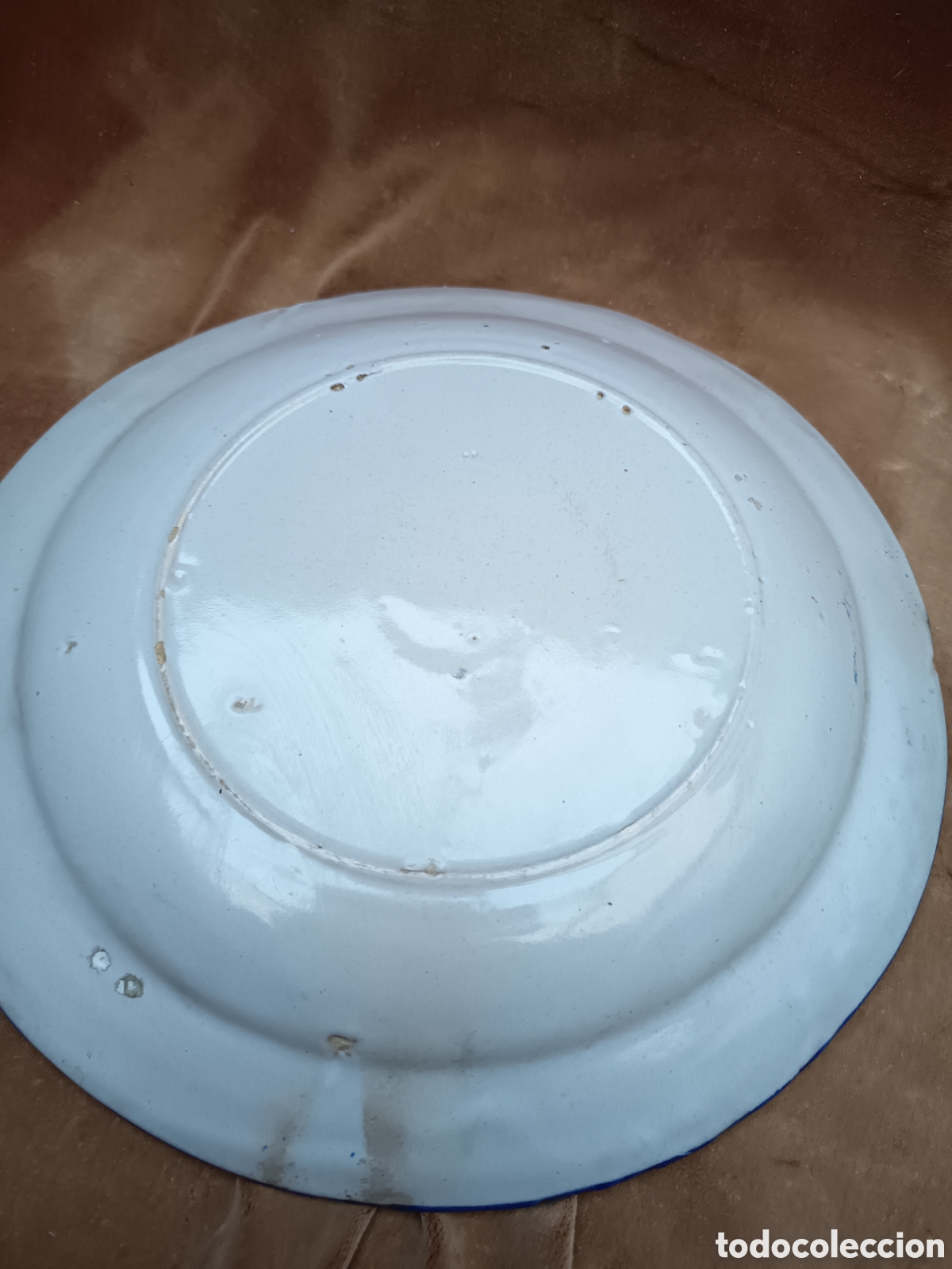 Antig&uuml;edades: Plato Manises decoraci&oacute;n en azules - Foto 4