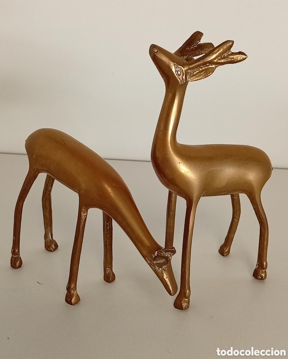 Antig&uuml;edades: .FIGURAS PAREJA CIERVOS BRONCE - Foto 1