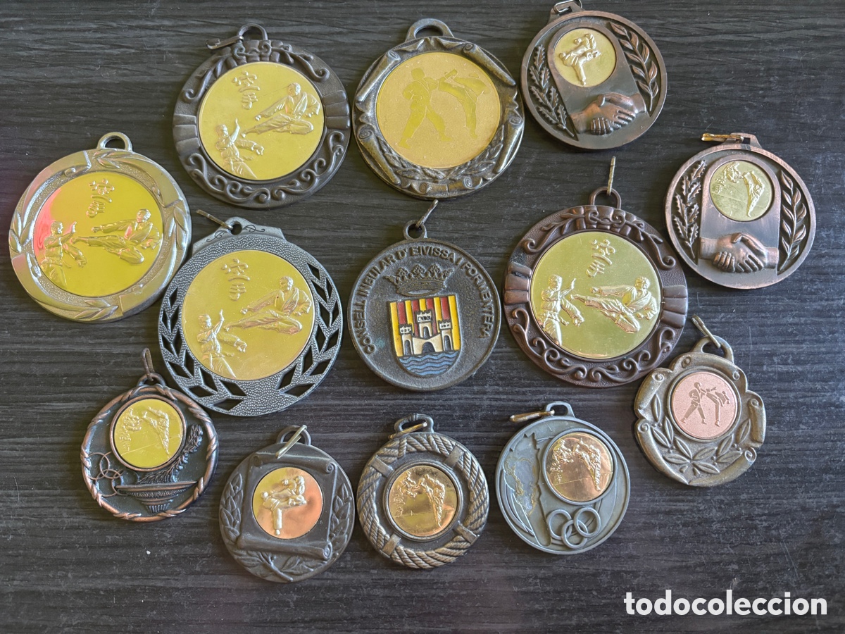 Antig&uuml;edades: Lote medallas karate y deportivas retro 2000