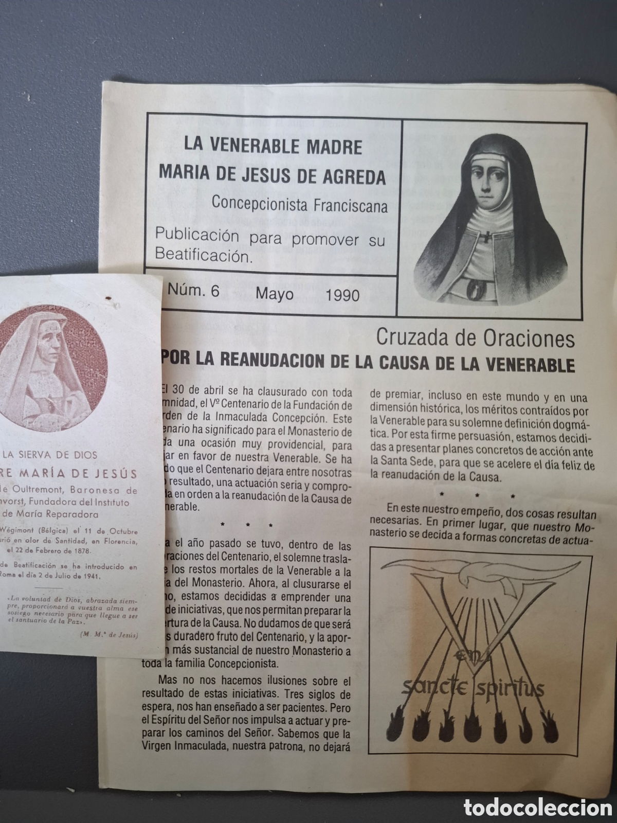 Antig&uuml;edades: Por la reanudaci&oacute;n de la causa de la venerable Maria Jes&uacute;s de Agreda- 1990