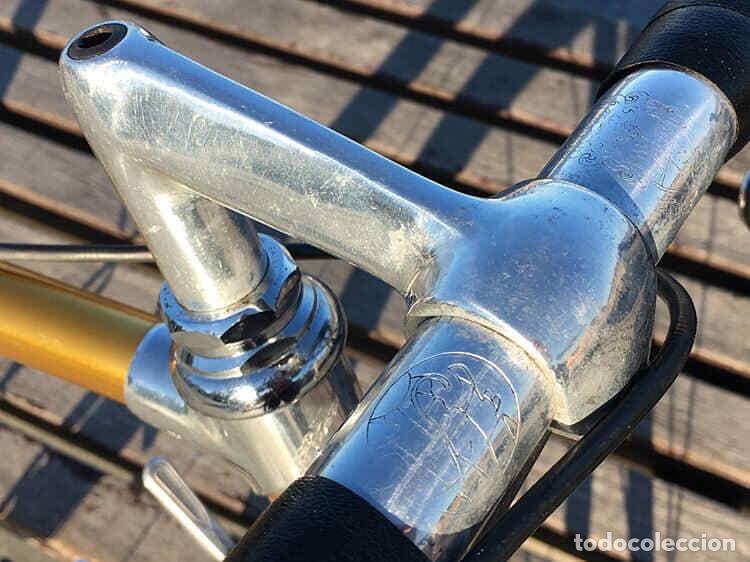 Antig&uuml;edades: Bicicleta Alan 56 cm Aluminio Oro - Foto 5