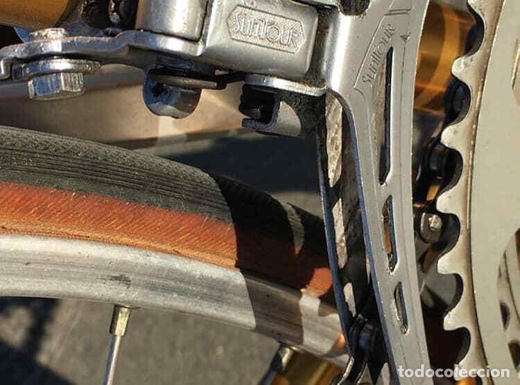 Antig&uuml;edades: Bicicleta Alan 56 cm Aluminio Oro - Foto 7