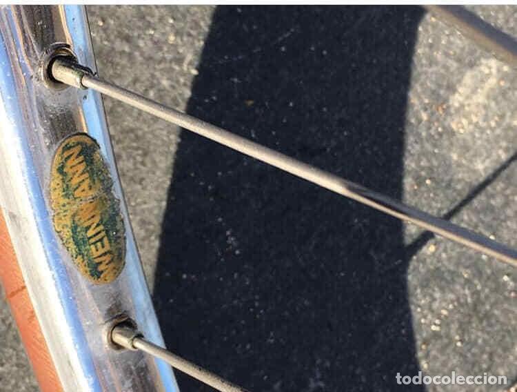 Antig&uuml;edades: Bicicleta Alan 56 cm Aluminio Oro - Foto 9